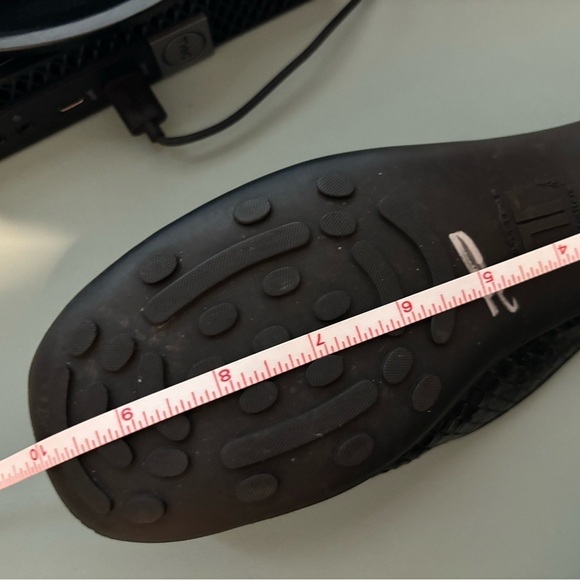 Trotters Woven Mules Loafers Black Leather 7.5 M Slip On Comfort Basket Weave - Picture 9 of 9